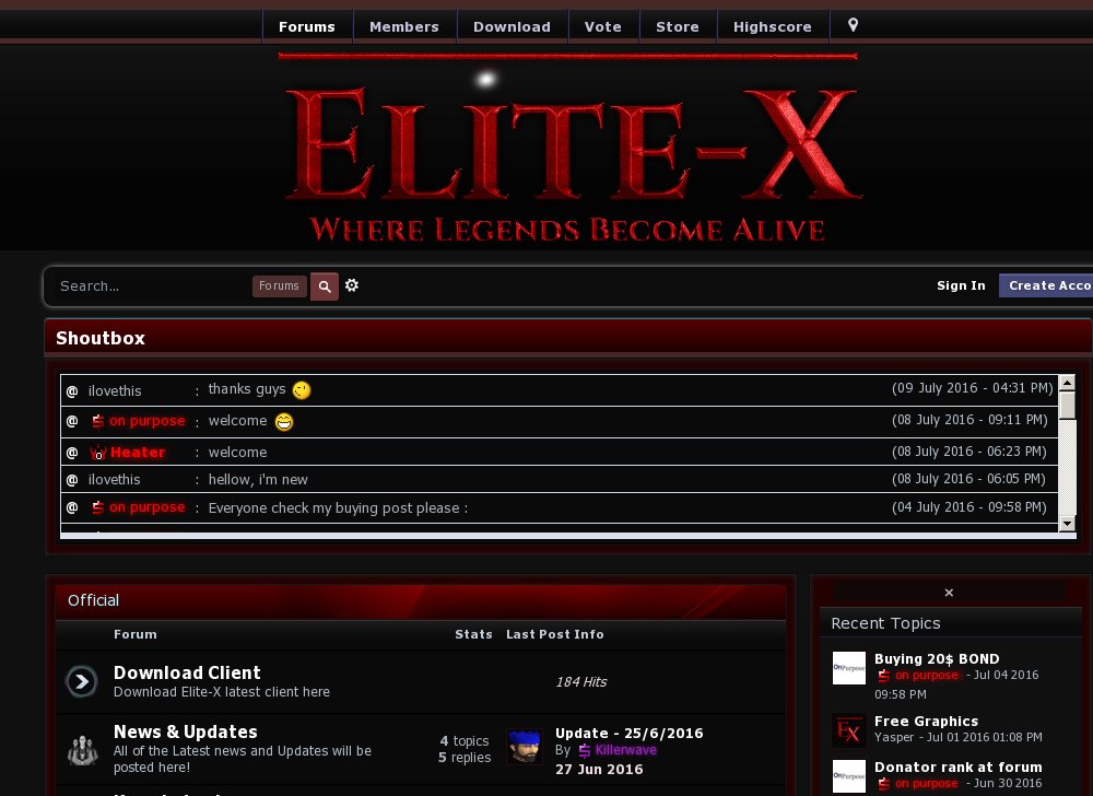 Elite-X - RSPS List - RuneScape Private Servers