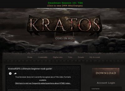 Kratos - Oldschool RS in HD - 200 Online