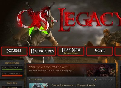 OSLegacy  Your 1 Old-School Experience  67 Bosses  Active Community  Highscores