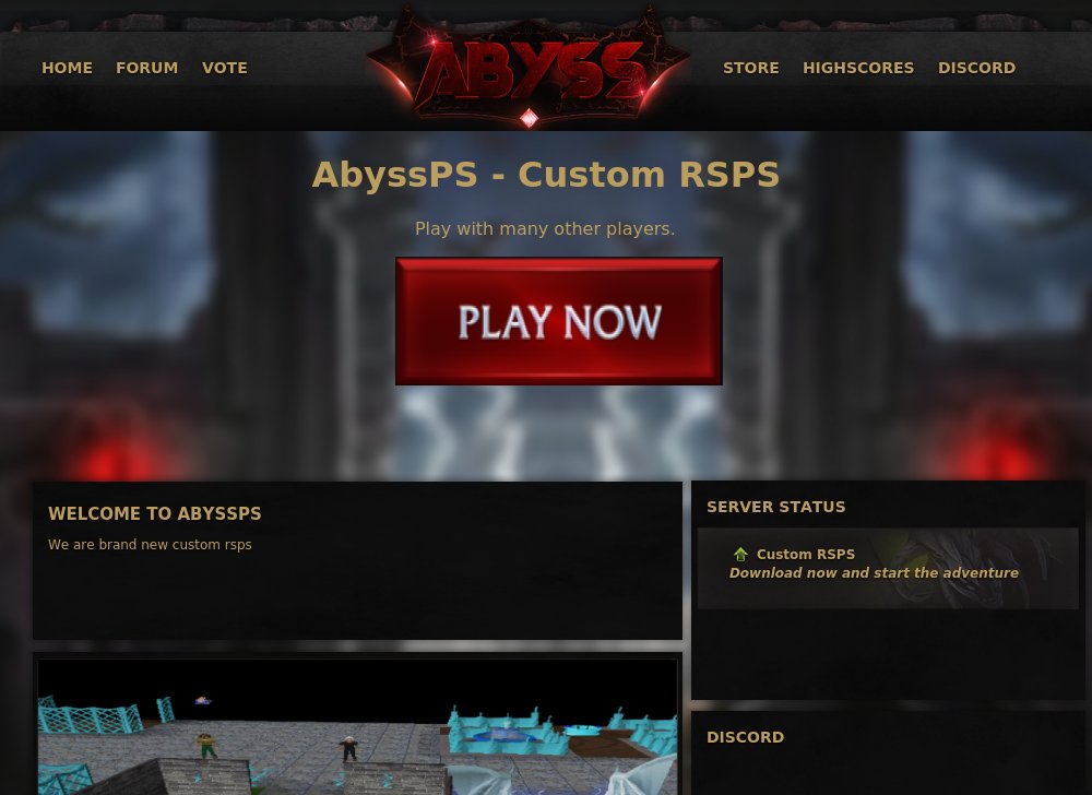 AbyssPS || Brand new custom RSPS|| 24/7 online||  