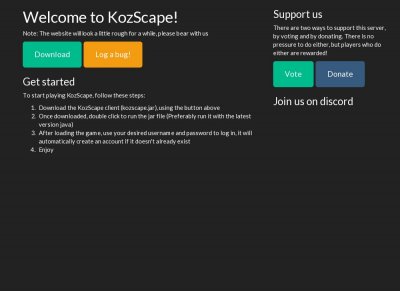 KozScape  PVP focused OSRS server