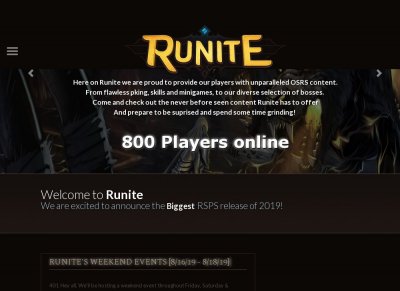 Runite | 500+ Daily Players | Biggest OSRS Server