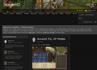 ScapeHD - A mix of 2009, and OSRS Game Modes, OSRS Data, Constant Updates